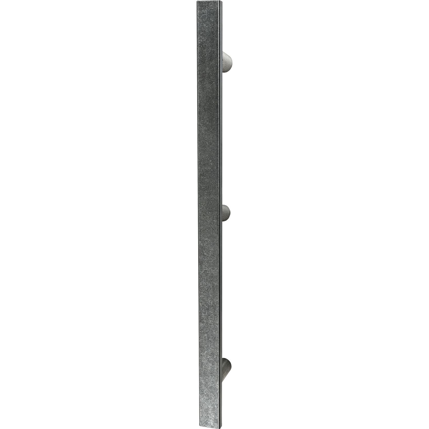 Halcö Stoßgriff flach - Länge 1600mm Lochabstand 1430 verzinkt schwarz passiviert