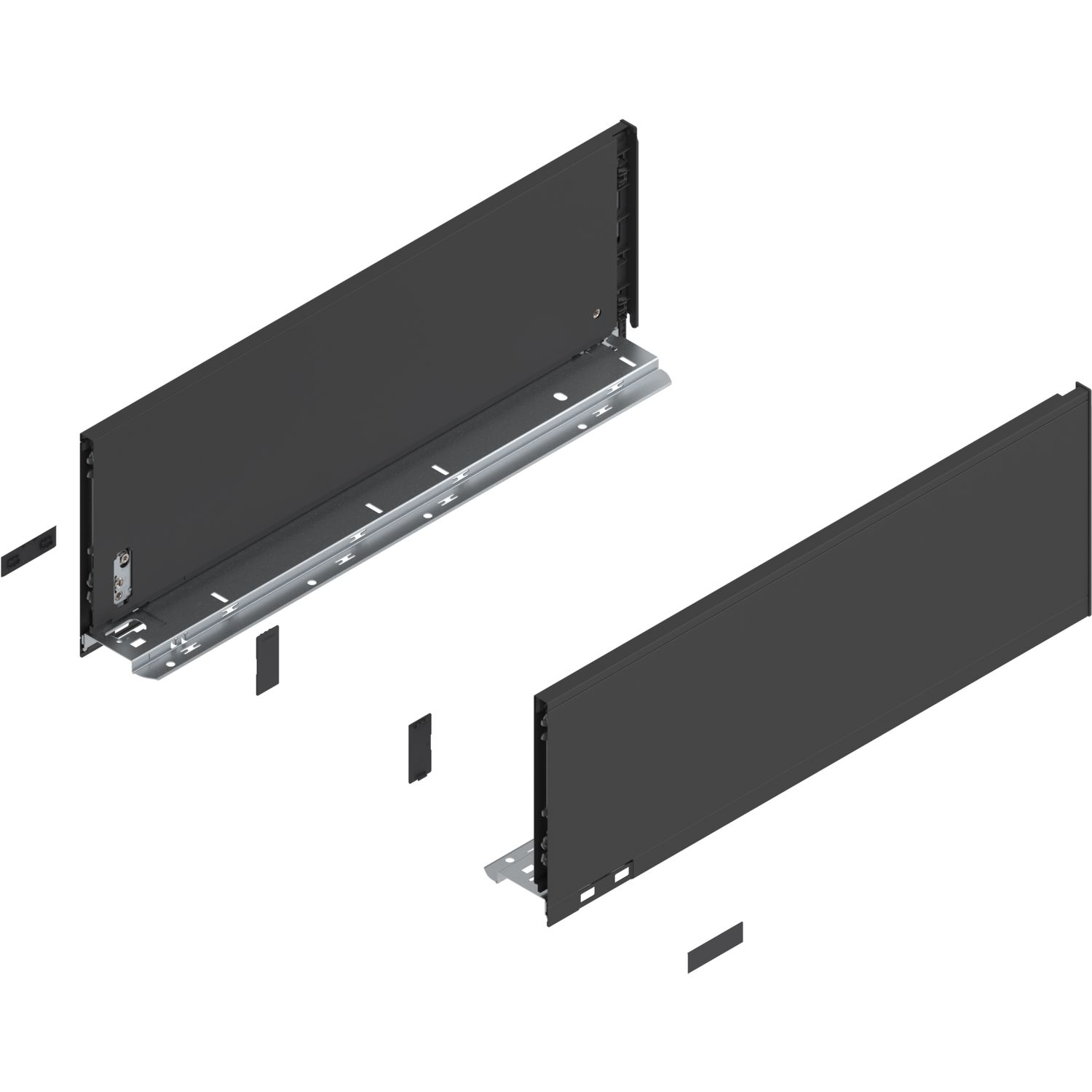 blum LEGRABOX pure SET Höhe C, BLUMOTION S, 40Kg, NL 300, Carbonschwarz