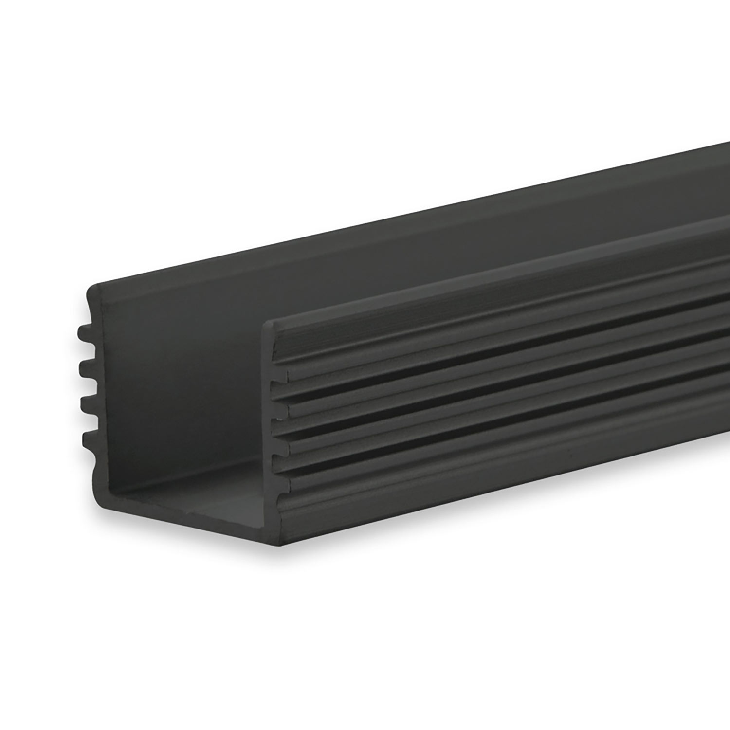 ISOLED LED Aufbauprofil SURF12 BORDERLESS Aluminium schwarz pulverbeschichtet RAL 9005 200cm