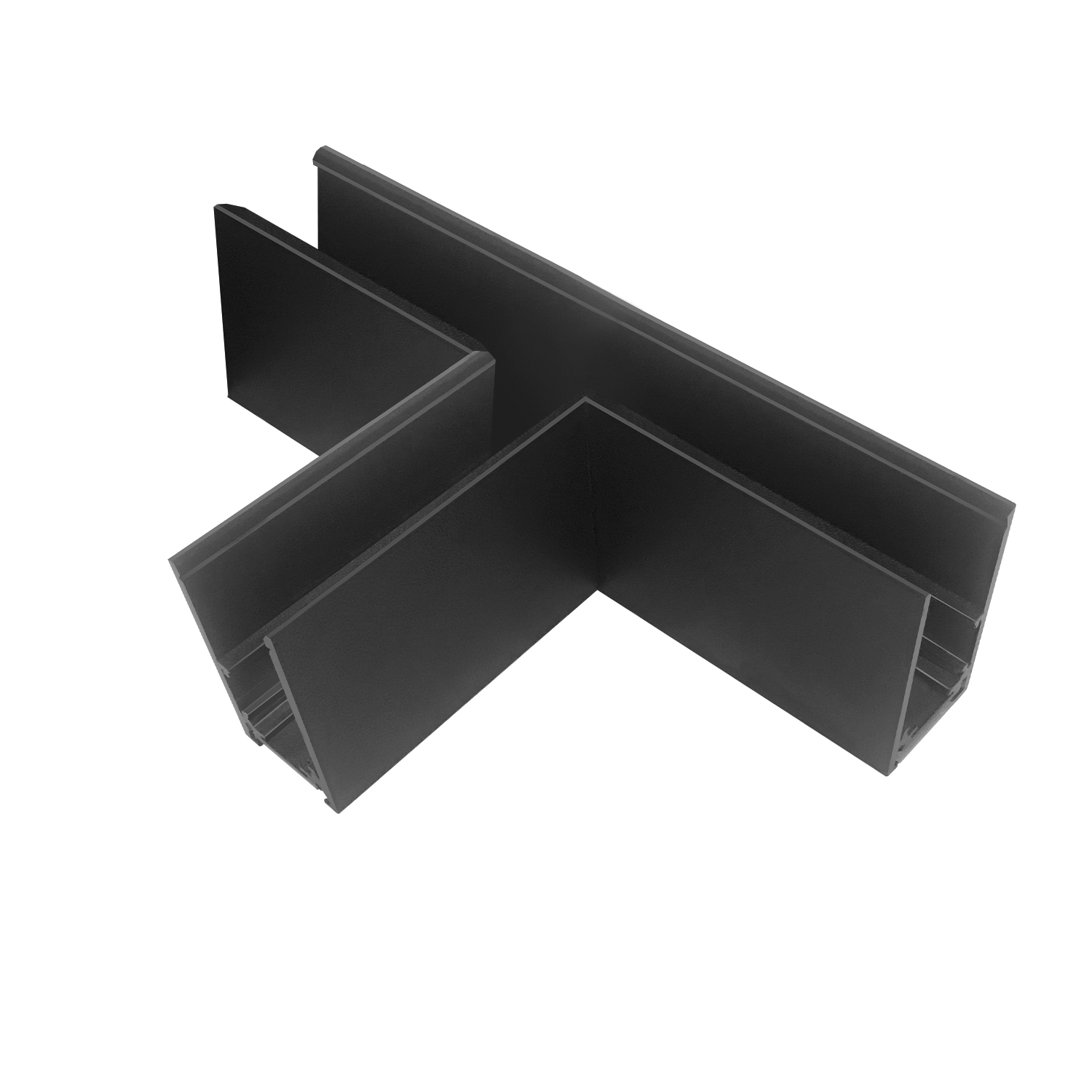 ISOLED Track48 T-Schiene horizontal für Aufbauschiene schwarz nicht stromführend