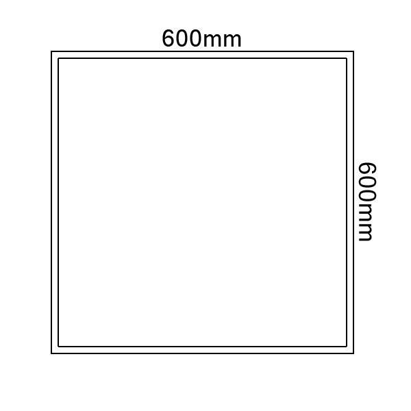 ISOLED Aufbaurahmen weiß RAL 9016 für LED Panel 600