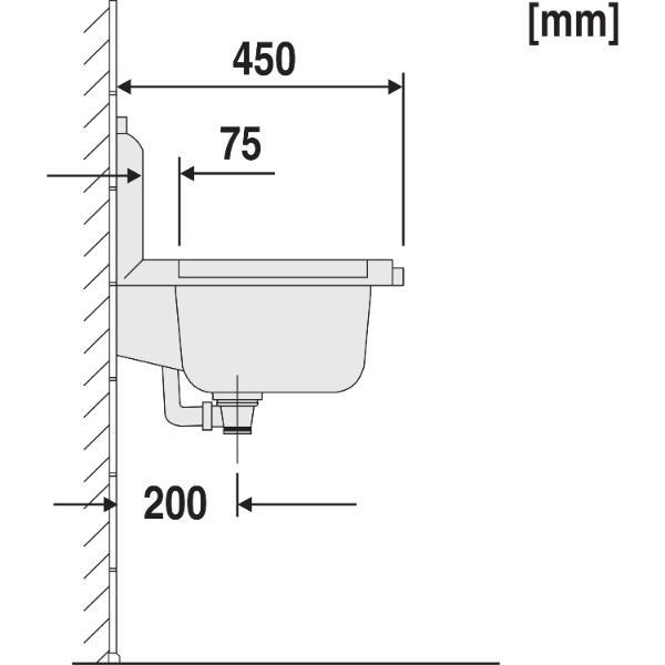 solido Wand-Ausgussbecken multiset 7121.24, Kunststoff granit solido Wand-Ausgussbecken multiset 7121.01 Kunststoff Weiß