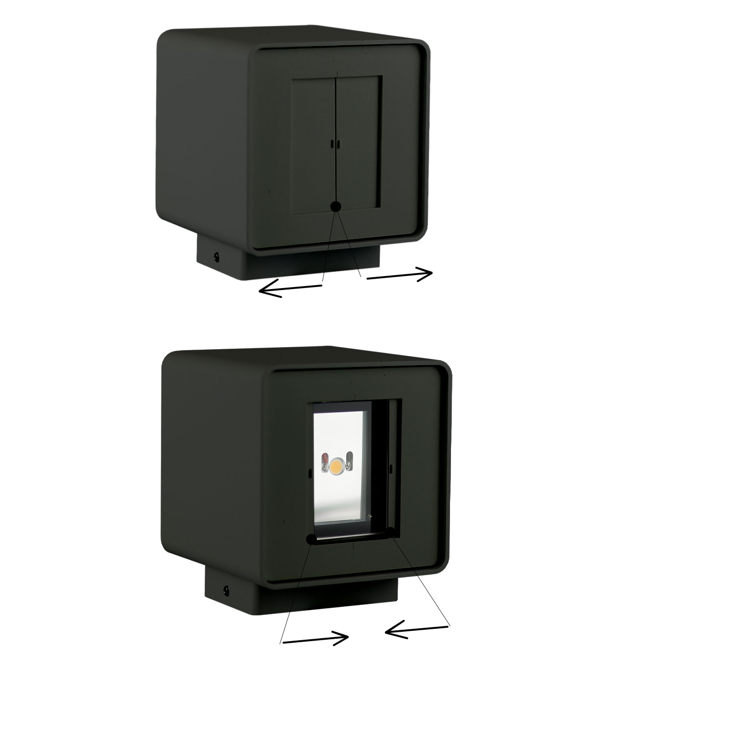 ISOLED LED Wandleuchte Flex Up&Down 2x5W CREE IP54 anthrazit warmweiß