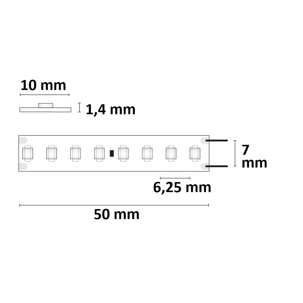 ISOLED LED HEQ940 Flexband High Bright 24V DC 12W IP20 4000K 150 lm/W 5m Rolle 160 LED/m