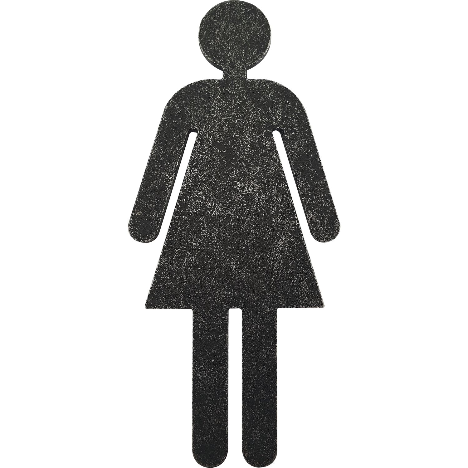 Halcö Symbol für WC Türen - Frau, verzinkt schwarz