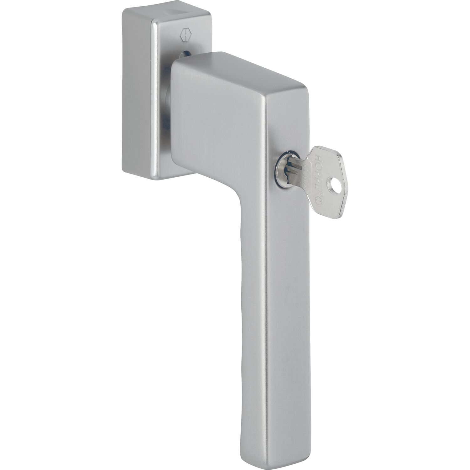 Hoppe Fenstergriff TOULON Sperrzylinder Vierkant 32-42mm Aluminium edelstahlfarbig