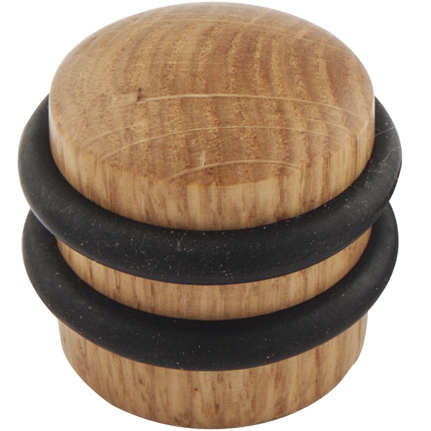 Bodentürpuffer - ø 40 mm,Höhe 34 mm,Anschlag 2 Gummiringe Eiche