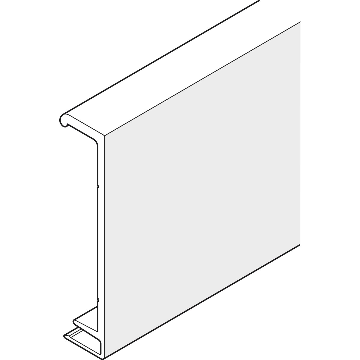 HAWA-Junior 80/100 Pocket Clipblende zu Montageset Wandtasche L=2000 mm silber