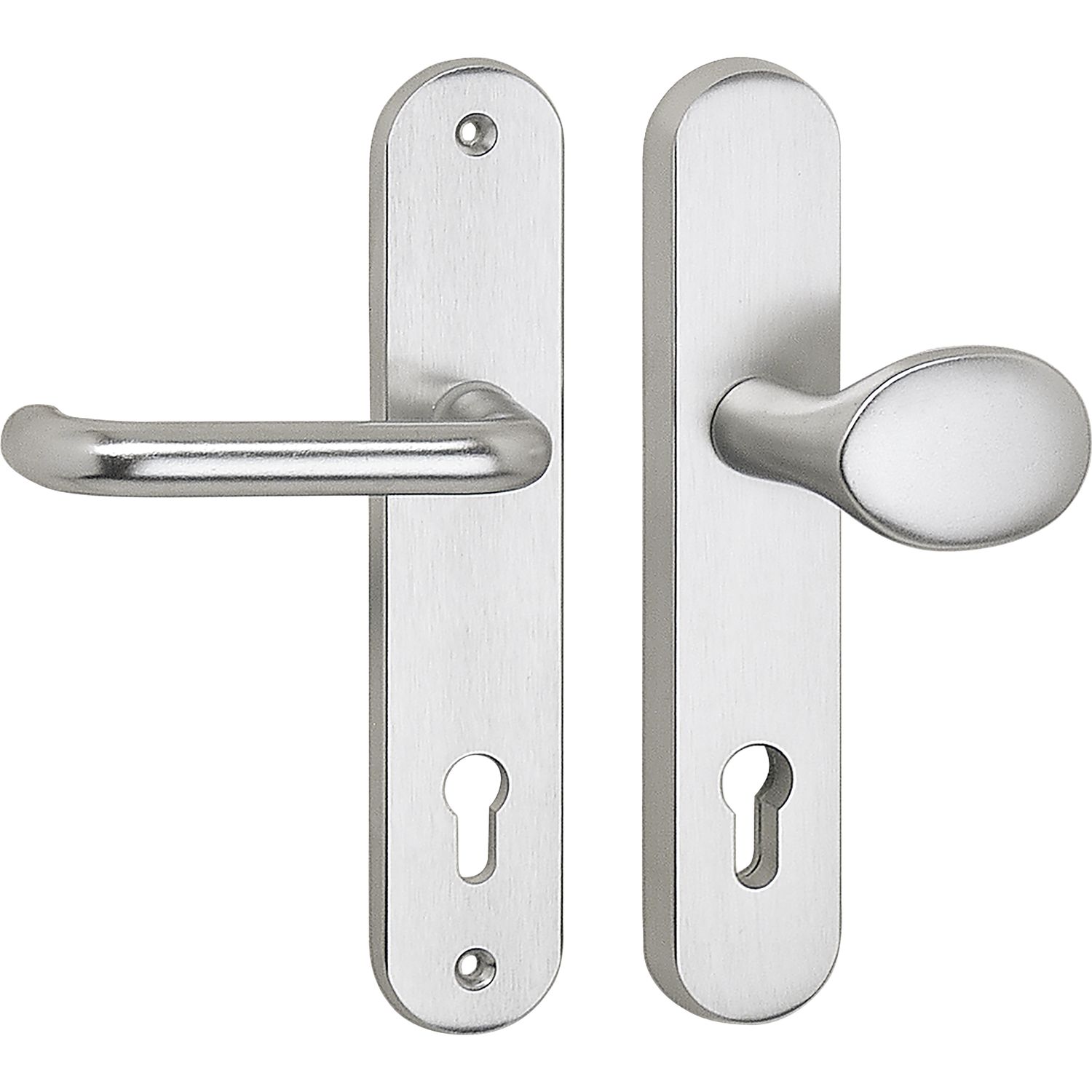 SH-Wechselgarnitur GARDA-Knopf gekr., ohne Kzs., silber, RC2, 50 x 247 x 15