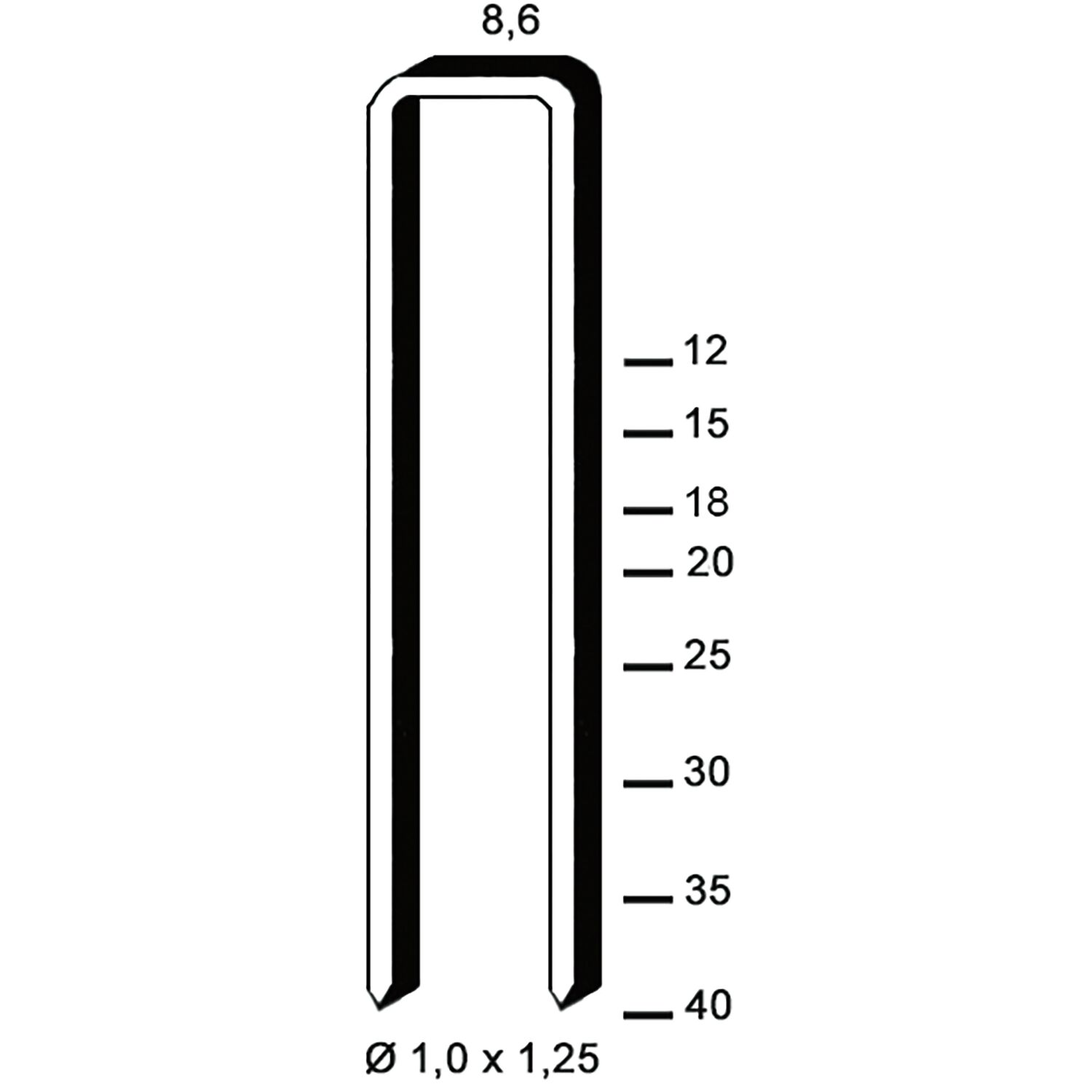 ALSAFIX Klammern Type H 20 mm aus Stahldraht verzinkt (10000 Stück) (10 TS)