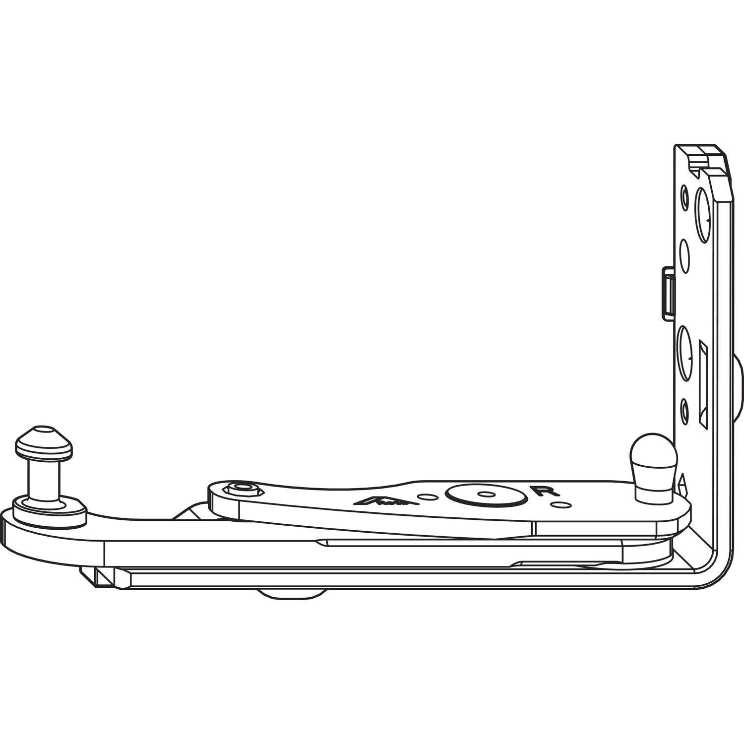 Roto ROTO NT/NX Ecklager Designo K08 DECEUNINCK/KBE/KÖMMERLING/TROCAL silber rechts