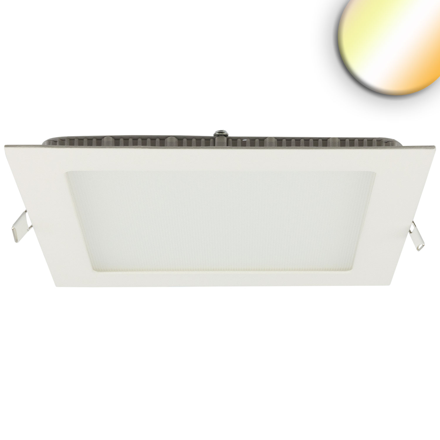 ISOLED LED Downlight 18W eckig ultraflach weiß 225x225mm ColorSwitch 3000|3500|4000K dimmbar