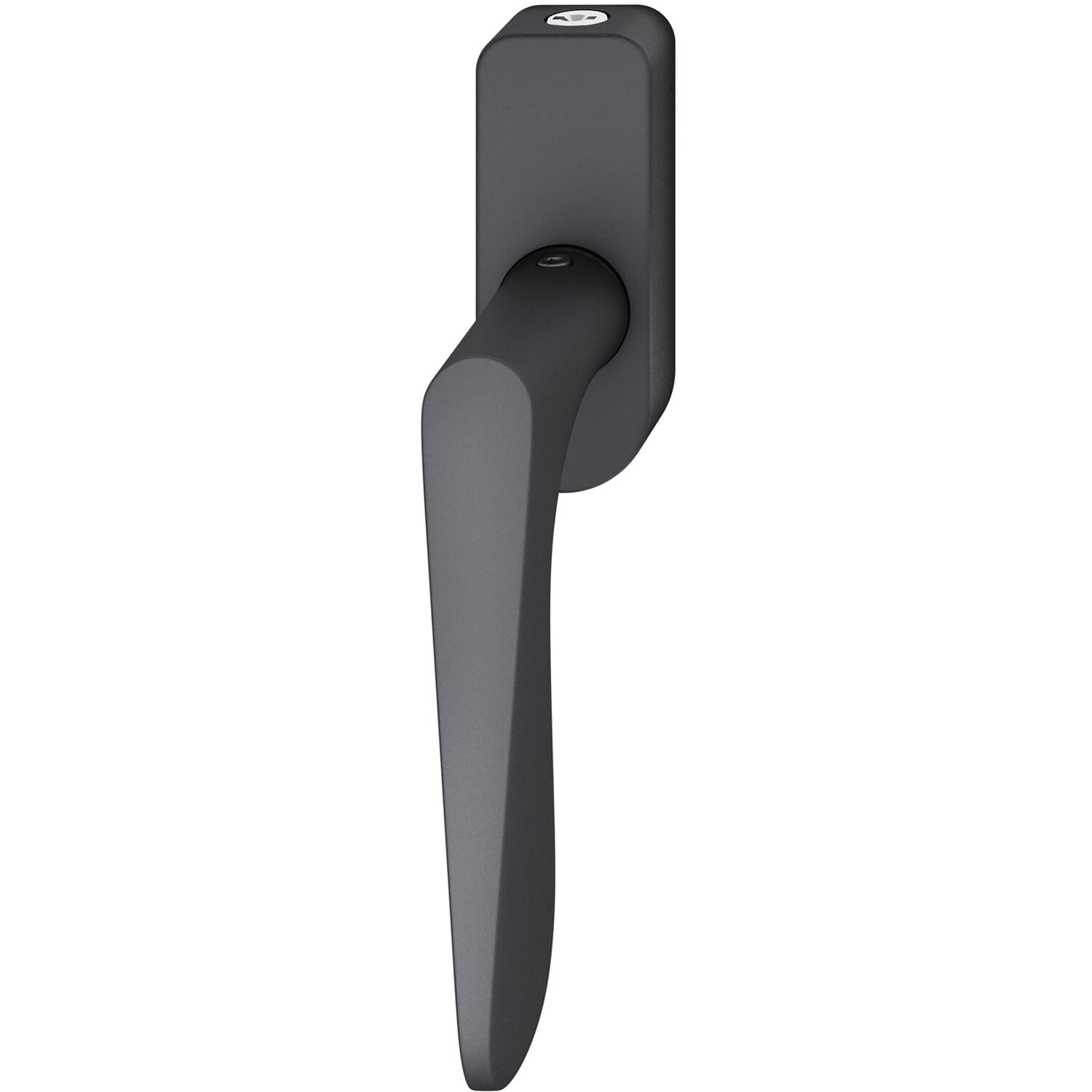 FSB Fenstergriff abschließbar ovale Rosette Aluminium schwarz matt