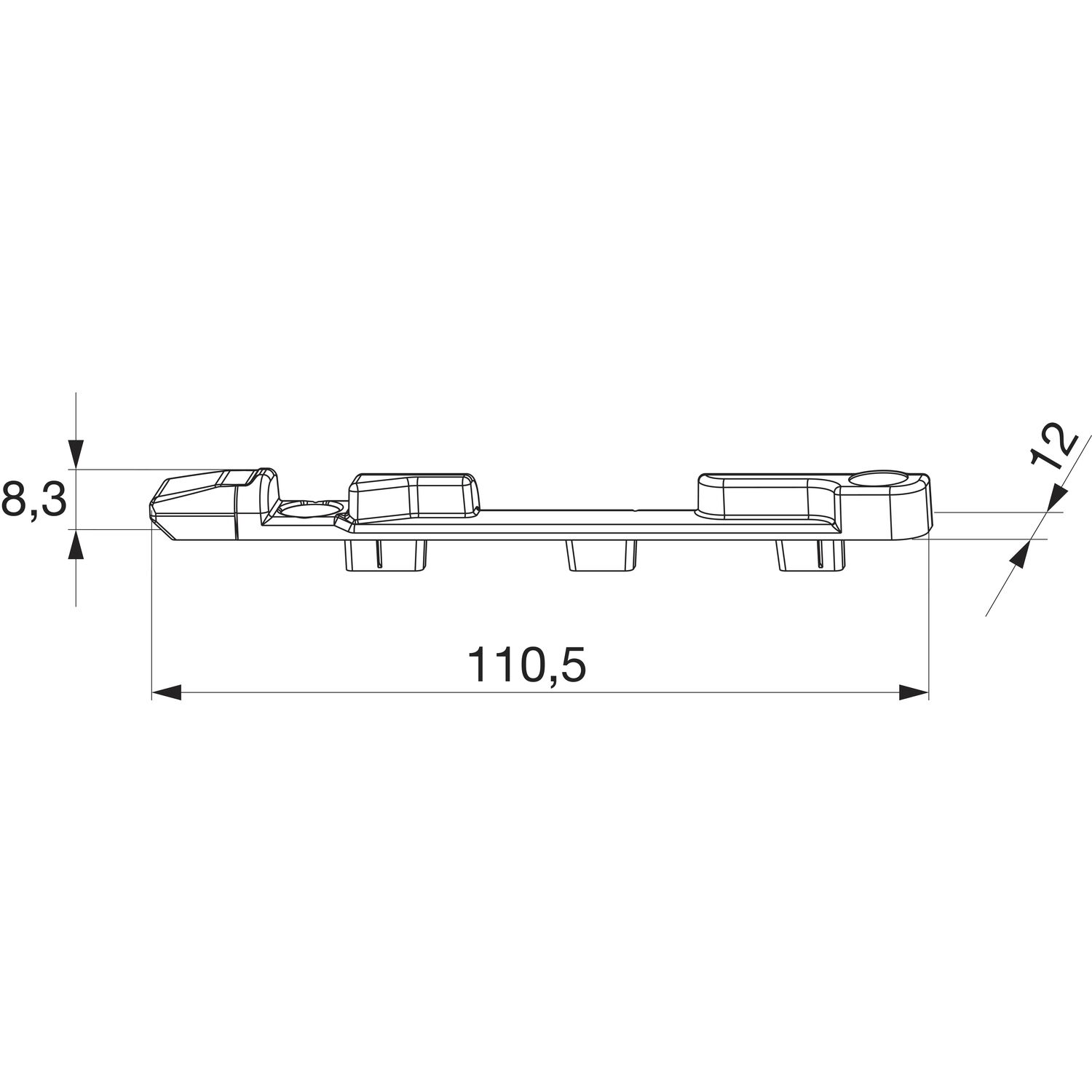 Maco #33460 Kippschließteil PVC 12/20-13 ALUPLAST/Rehau/SCHÜCO rechts silber