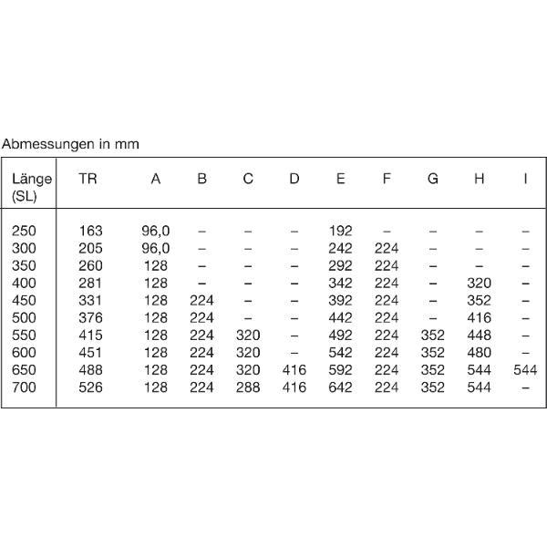 Accuride 2132 Kugelkäfigführung - Teilauszug, SL 450 mm Stahl verzinkt Accuride 2132 Kugelkäfigführung - Teilauszug, SL 350 mm Stahl verzinkt