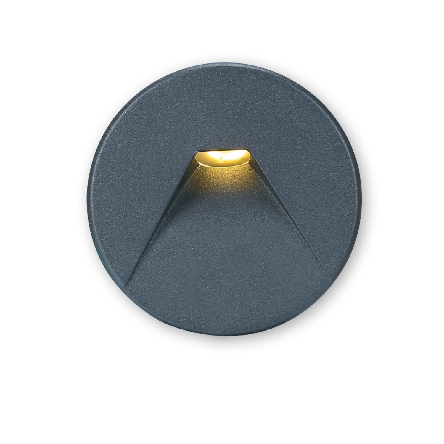 ISOLED Cover Aluminium rund 2 schwarz für Sys-Wall68