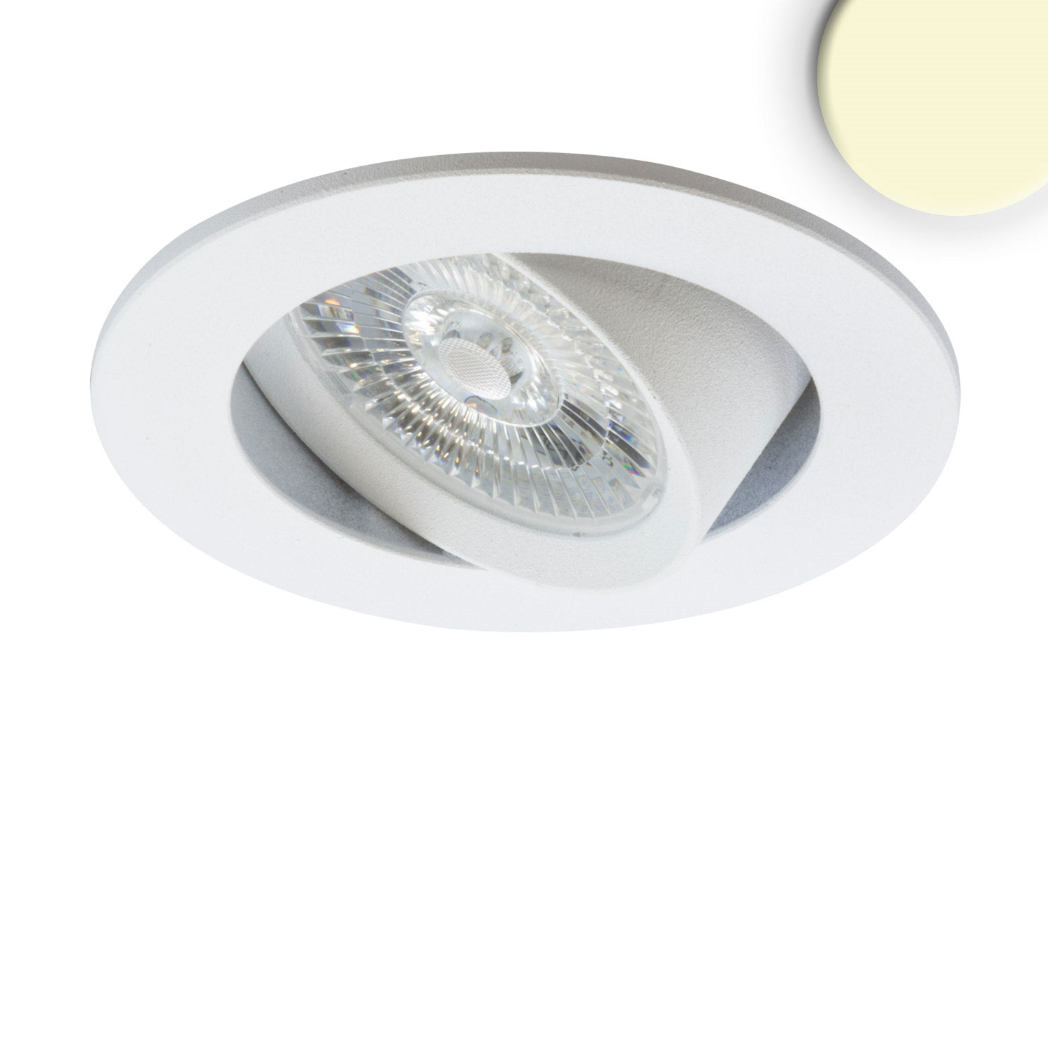 ISOLED LED Einbauleuchte Slim68 Alu weiß rund 9W warmweiß DALI dimmbar