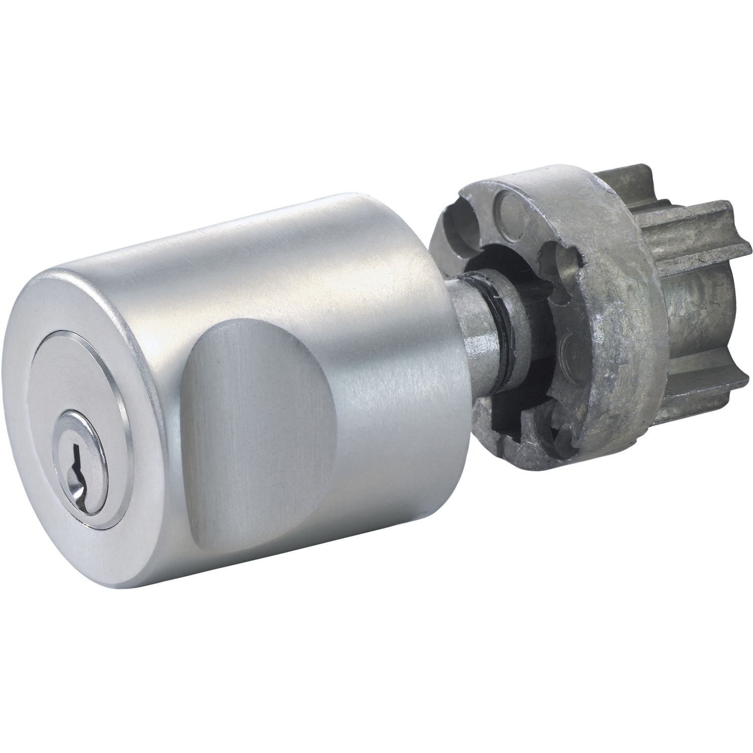 JuNie 3541 ASS Zylinder-Drehgriff links Sperre BN 0101 Zamak vernickelt