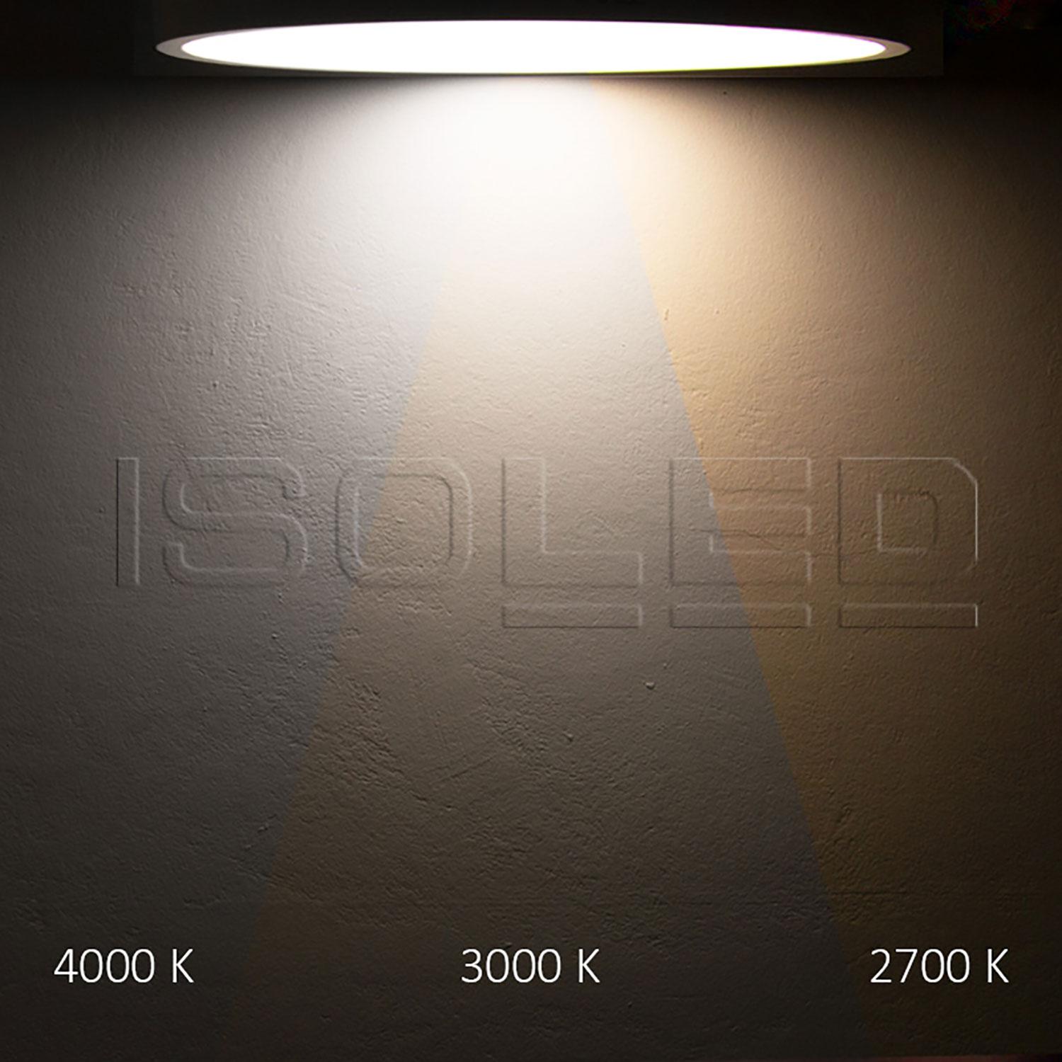ISOLED LED Deckenleuchte PRO weiß 36W rund DN500 ColorSwitch 2700|3000|4000K dimmbar