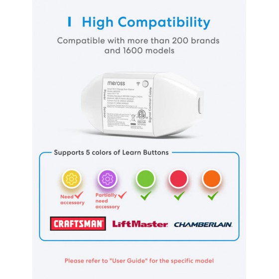 Meross Smarter Garagentor Schaltaktor HomeKit MSG100HK