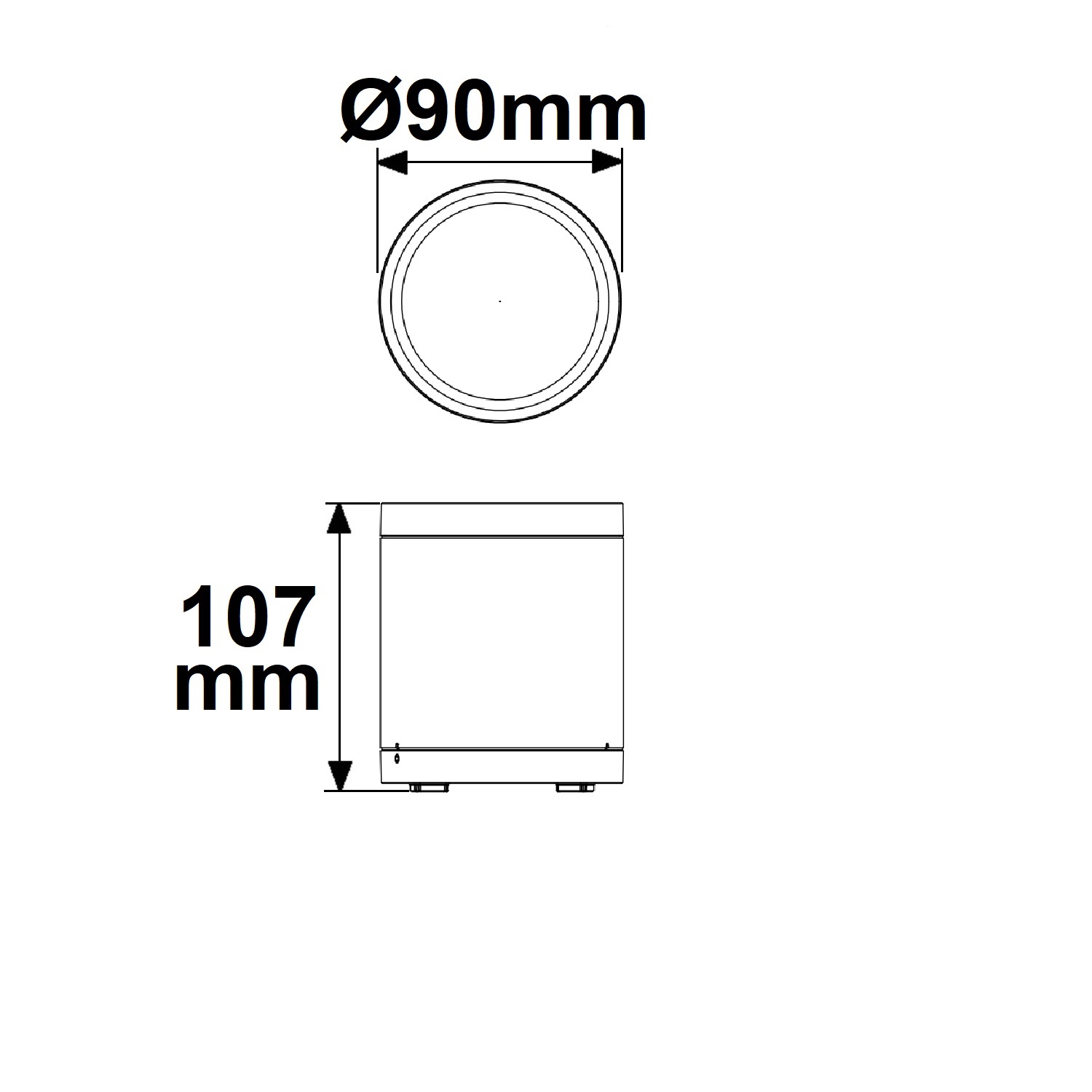 ISOLED LED Deckenaufbaustrahler IP65 schwarz 10W ColorSwitch 3000|4000|5000K dimmbar