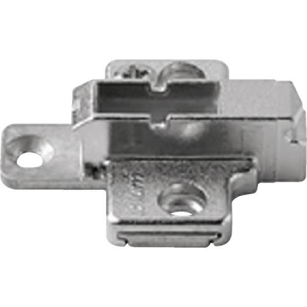 blum CLIP Kreuzmontageplatte, Zink, Systemschrauben Distanz 6 mm