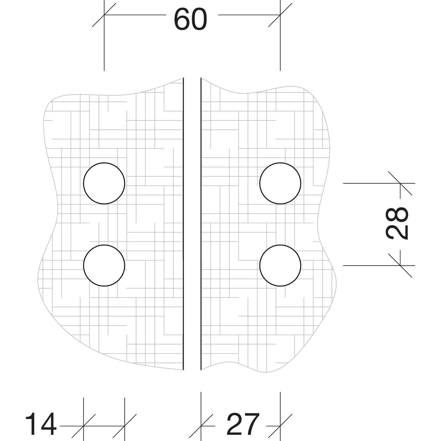 Doppeltürband Glas-Glas für 6 bzw. 8 mm Glastüren, schwarz