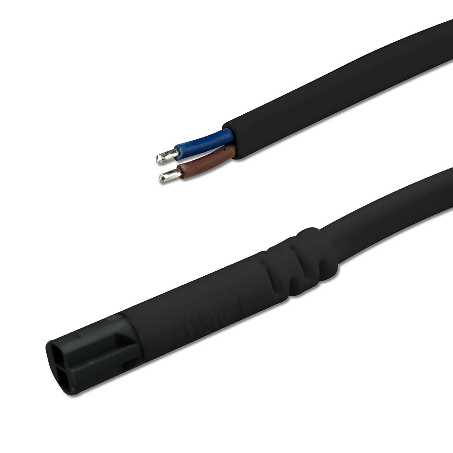 ISOLED Mini-Plug Anschlusskabel male 1m 2x0,75 IP54 schwarz max. 48V/6A