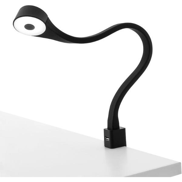 Bettpaneelleuchte Flexi R 12 V/DC schwarz mit USB-Charger