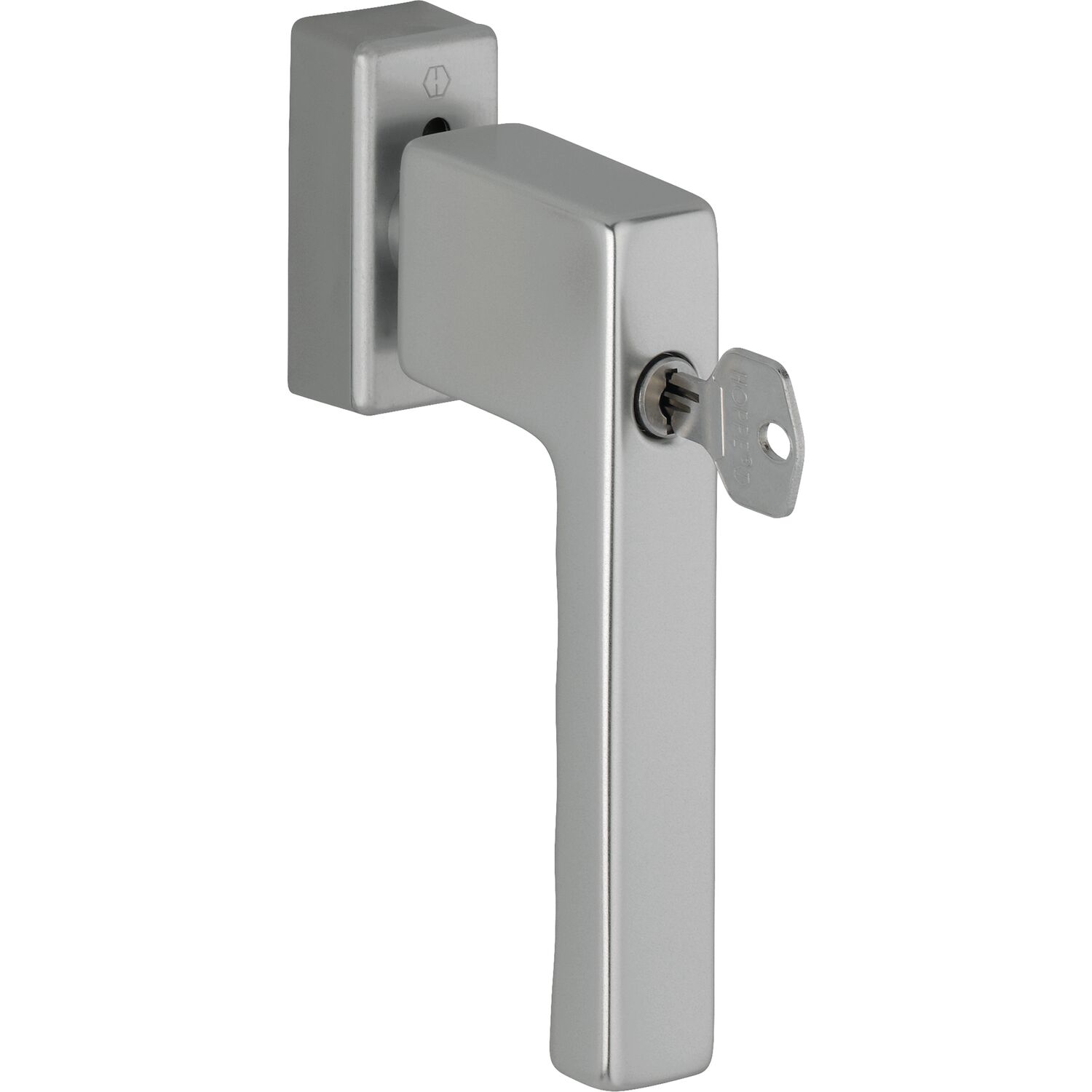 Hoppe Fenstergriff TOULON Sperrzylinder Vierkant 32-42mm Aluminium silber eloxiert