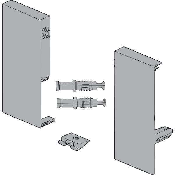 blum TANDEMBOX antaro Fronthalter Höhe C Kunststoff grau RAL9006