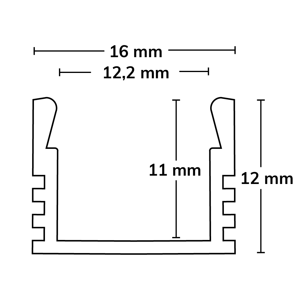 ISOLED LED Montageprofil MAXI-AB V2 weiß RAL9010 L: 200cm