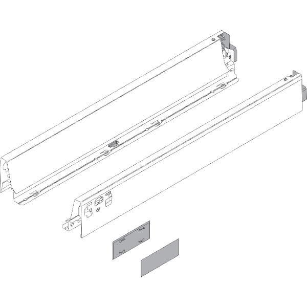 blum TANDEMBOX antaro Zarge Höhe M, NL 500, Stahl Seidenweiß