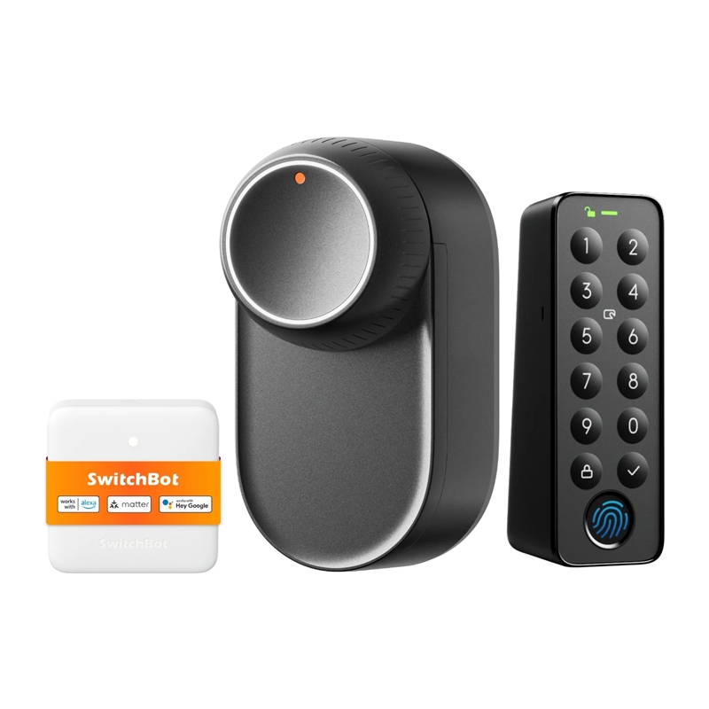 SwitchBot Ultra 3-in-1 smart lock mit Hub Mini Matter control panel und Keypad keypad