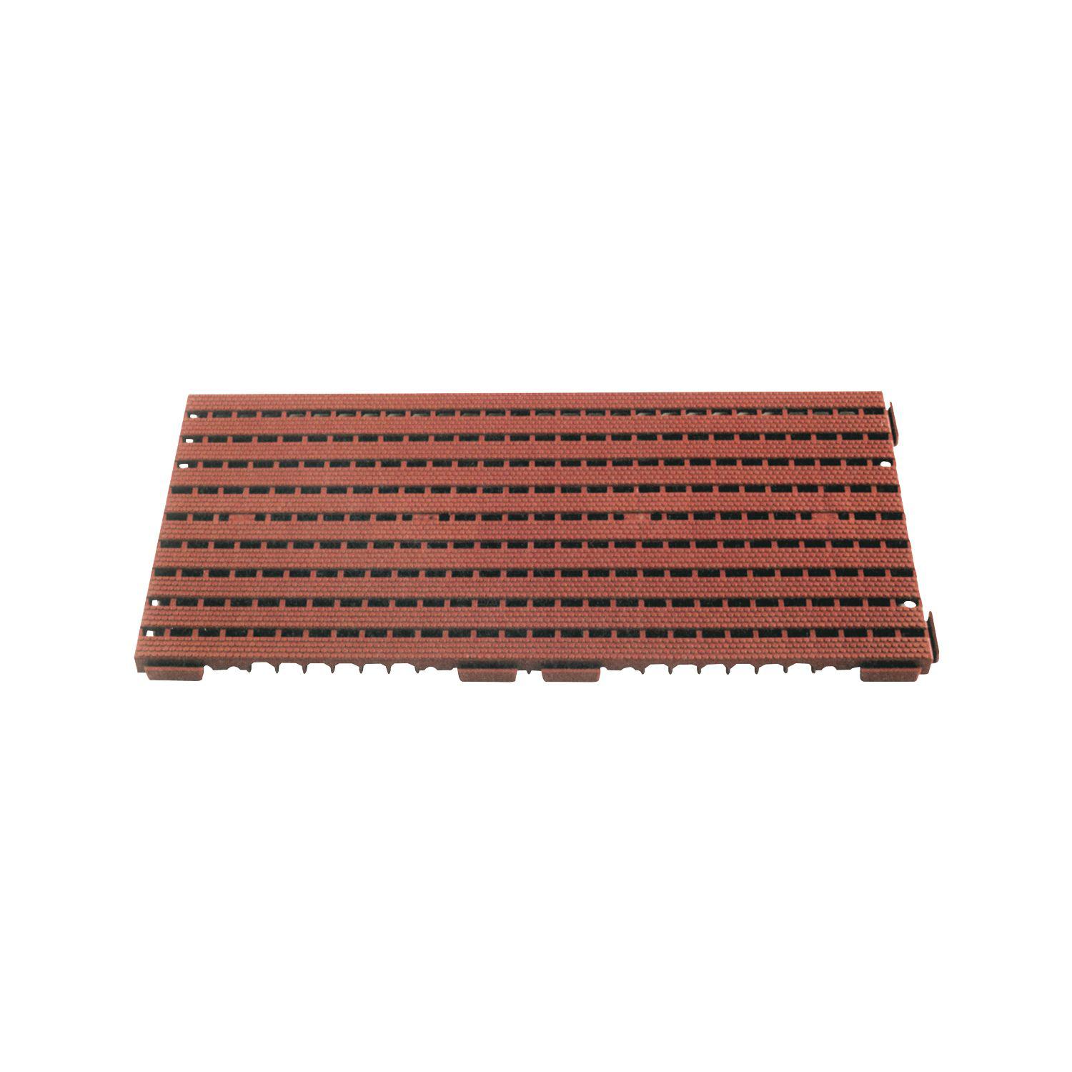 Fußrostmatte aus PE-LD ziegelrot 800 x 400 x 25 mm