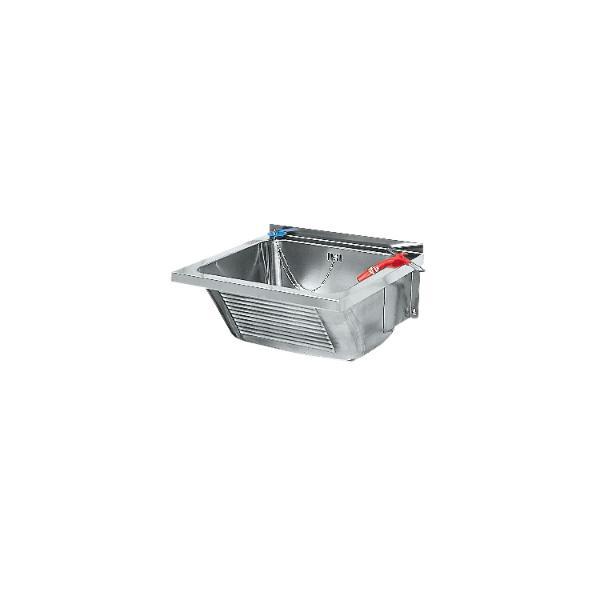 KWC Wand-Ausgussbecken LTJ450 Ablauf mittig, Edelstahl KWC Wand-Ausgussbecken LTJ450 Ablauf mittig, Edelstahl