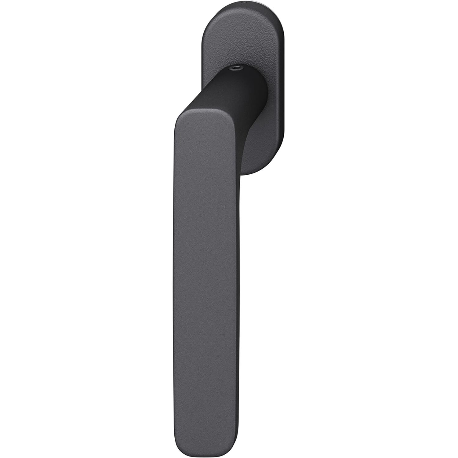 FSB Fenstergriff ovale Rosette Aluminium schwarz matt