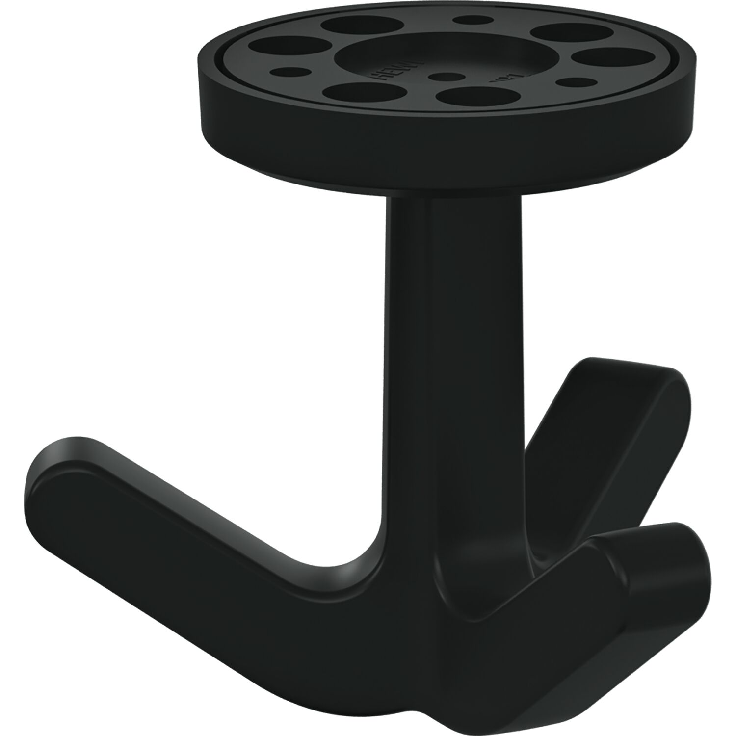 Dreifach-Drehhaken HEWI 477.94B030 elastisch, Kunstoff TPU tiefschwarz matt