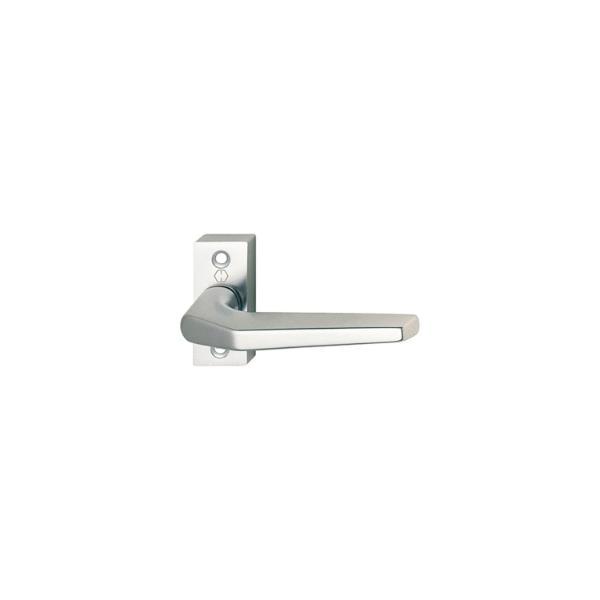 Hoppe Drückerhalbgarnitur FRANKFURT 117GF/22 auf Rosette, Aluminium silber eloxiert