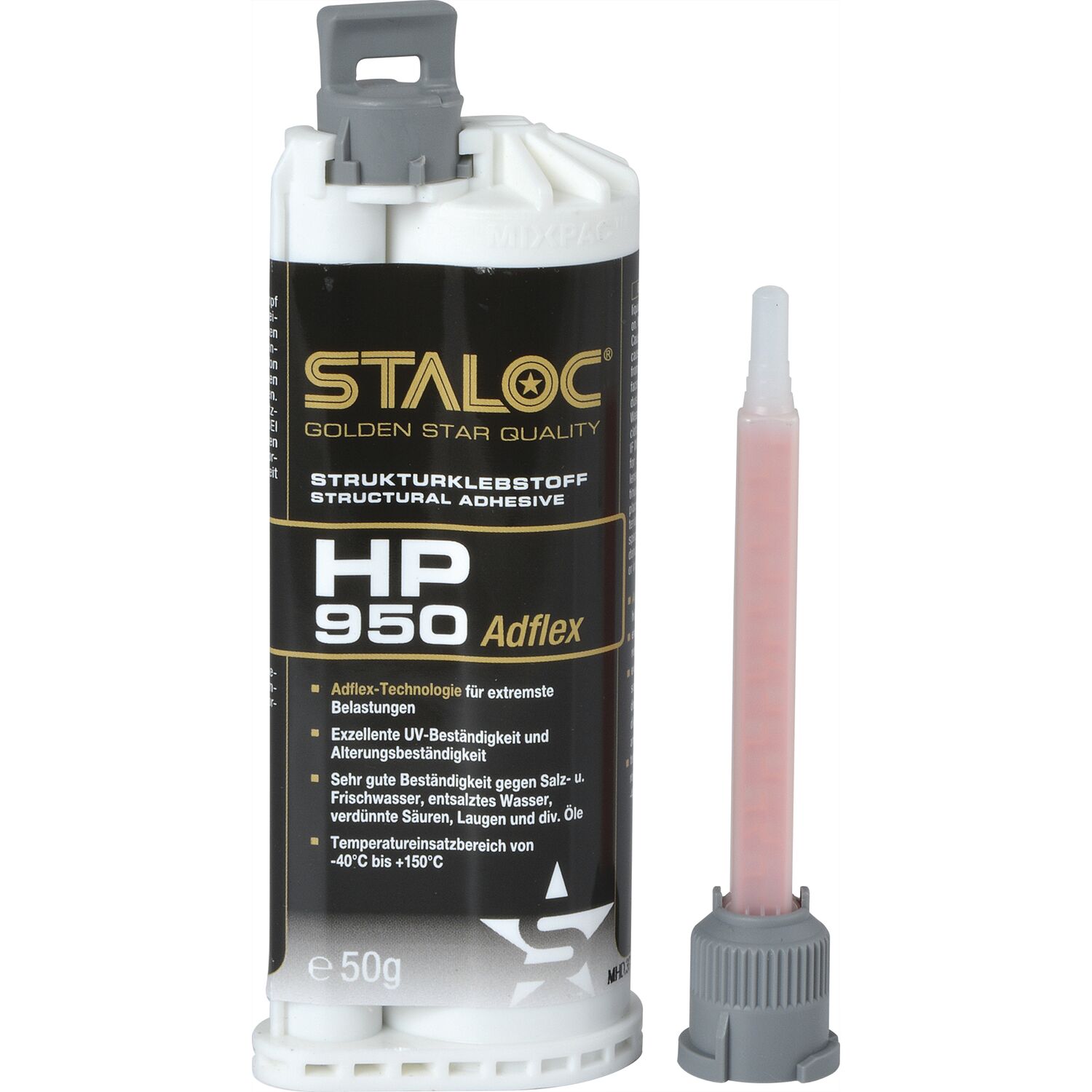STALOC HP-950 Strukturklebstoff 50ml anthrazit + Mischer (0.05l)