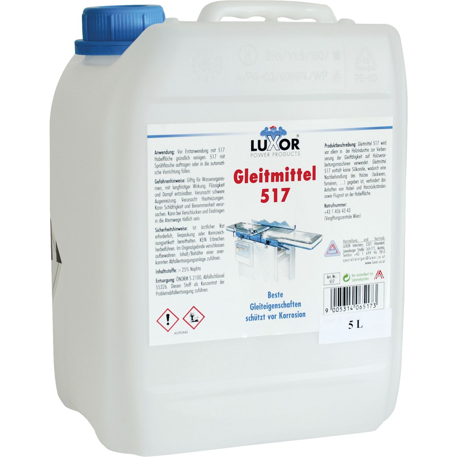Luxor Gleitmittel 517 flüssig 5 Liter (5l)