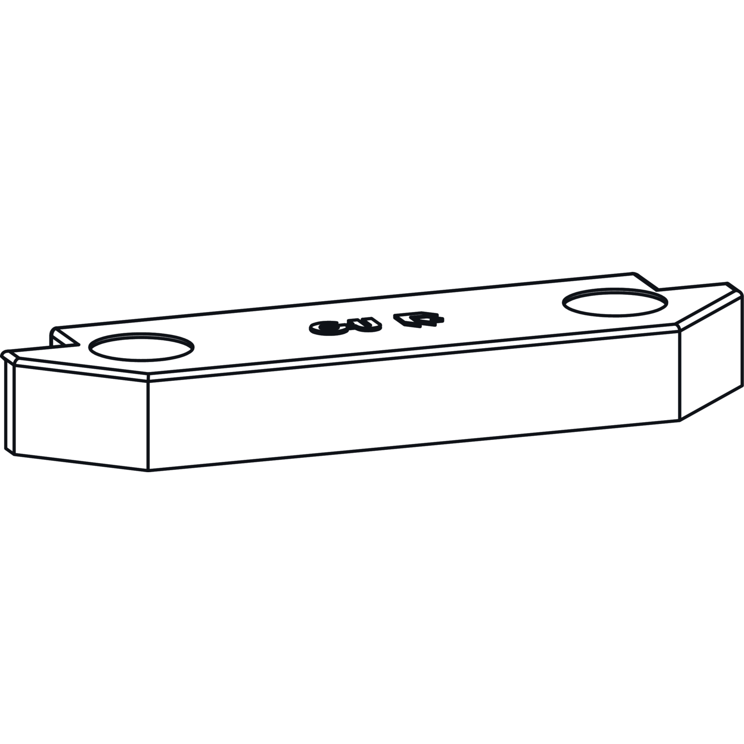 GU -966 PSK Rastplatte, Eurofalz 24x8 mm, 13V, Zink silber