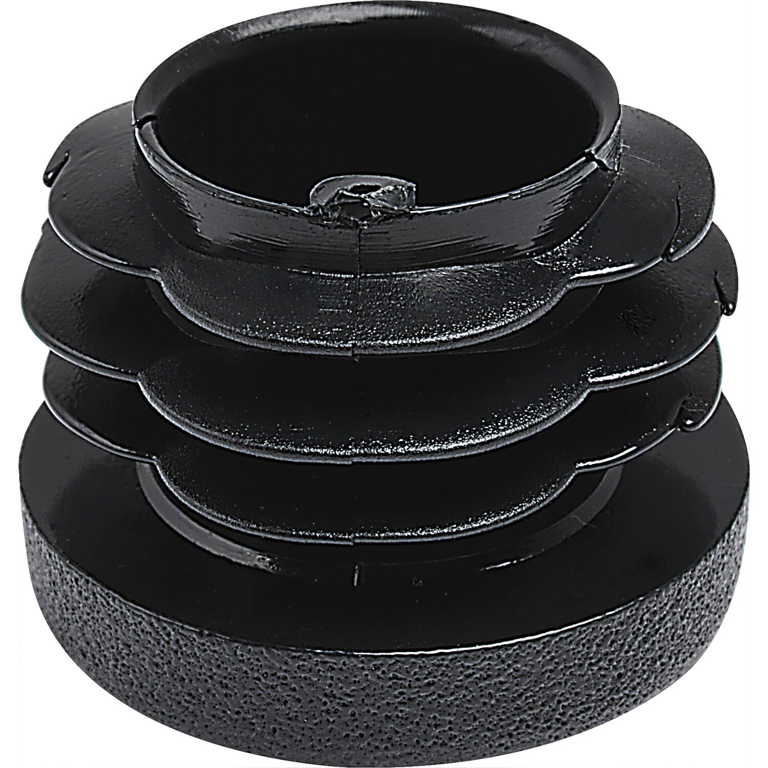 Lamellenstopfen ø 20mm Wandstärke 0,8 - 2,5 mm schwarz