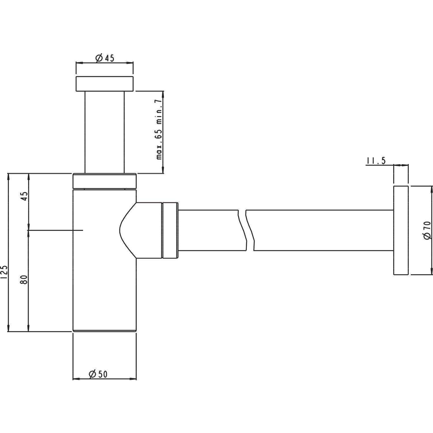 solido Design-Flaschensiphon, schwarz matt