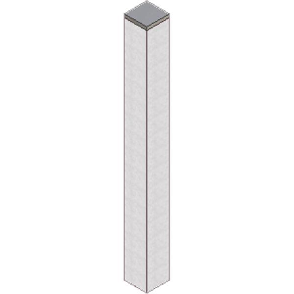 Simausrom Tischfuß 70 x 70 x 720 mm Aluminium gebürstet