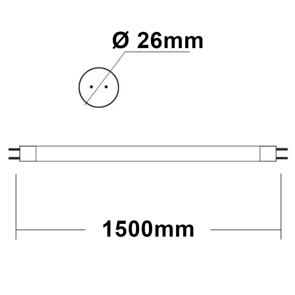 ISOLED T8 LED Röhre Nano+ 150cm 22W neutralweiß