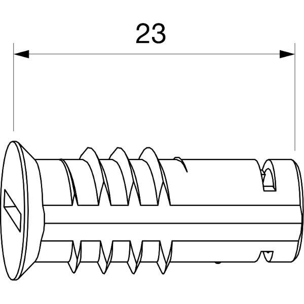 Maco #465323 MACO-TRONIC Magnet einschraubbar in Zink Gehäuse, silber (465323)
