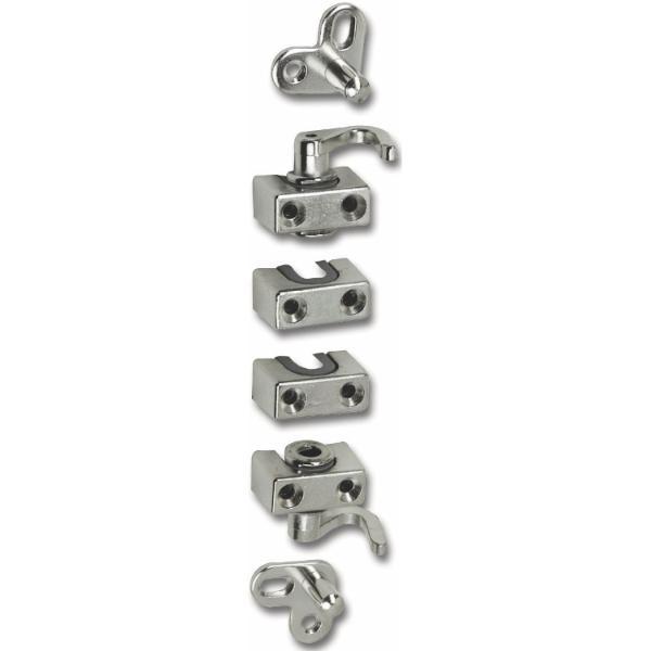 Hekna Drehstangenschloss Zubehör-Set zum Aufschrauben ø 6 mm, vernickelt