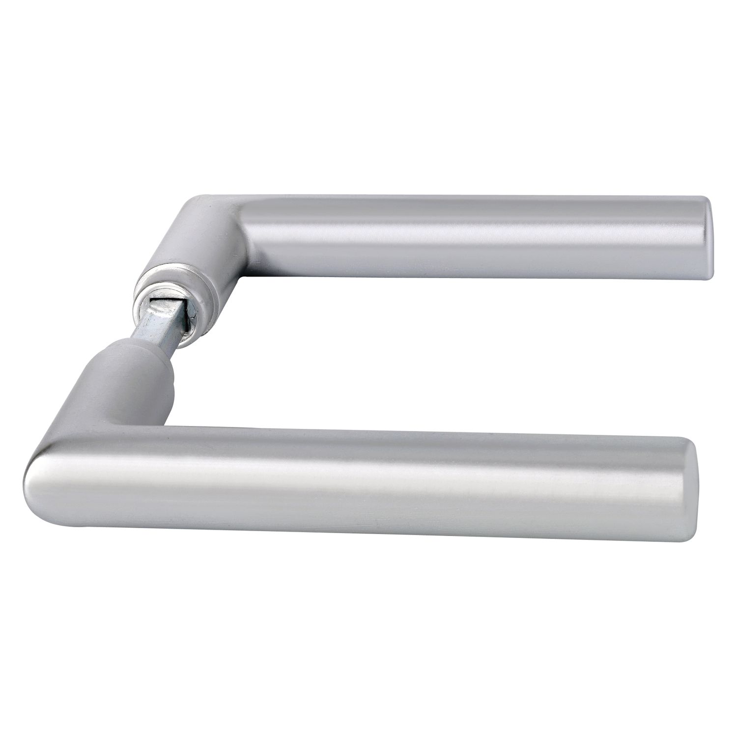 Drückerpaar SCH L - Form, - 43 mm, silber eloxiert
