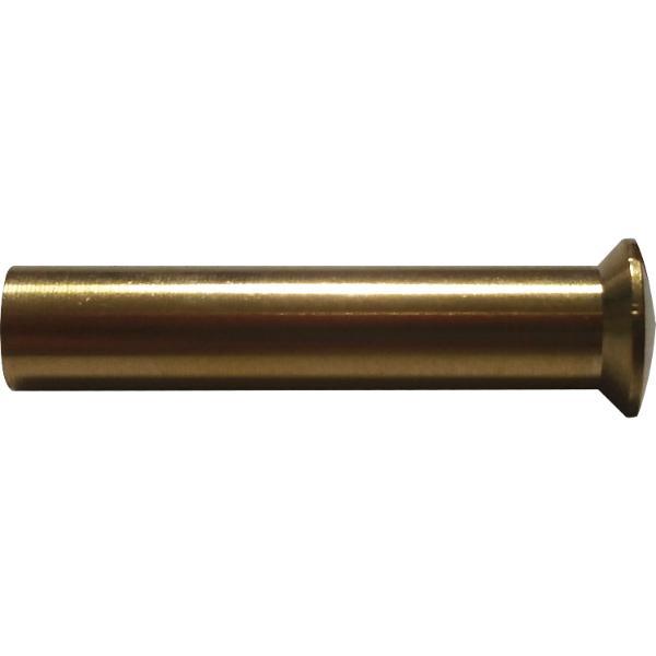 Hülsenmutter Linsenkopf mit Schlitz M4 x 25 Messing vernickelt